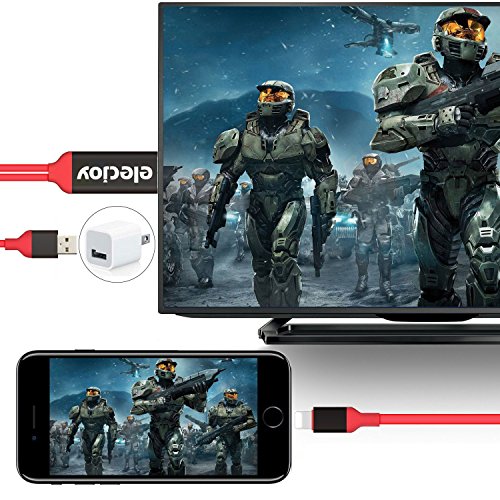 Lightning Kabel, 6.6 ft HDMI zu HDMI, 1080p HDMI Video AV-Kabel Stecker Umwandlung gleichen Bildschirm Gerät HDTV Adapter für iPhone 7/6/5 Serie, Pad Air/Mini/Pro, Pod Touch (5. Generation) Lightning to HDMI - 3