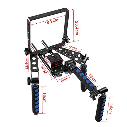 Andoer Pliable Aluminium alliage monter le Support Rig stabilisateur 1 4  vis      paulement avec Kit de support cam  ra tournage   quipement pour Canon Nikon Lumix Sony Pentax Olympus DSLR cam  ra