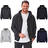 Iron Mountain Rigenerata Morbido Pile Zip Hoody Hooded Sweatshirt Uomo (Pacco da 1)