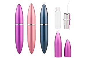 SCJJZ opryskiwacz zapachowy, wkład zapachowy, mini perfumy, pusta butelka perfumy, ekstraktor perfum, rozpylacz zapachowy, wielokrotnego napełniania, przenośna butelka dozownik kosmetyczny 6 ml (niebieska, fioletowa, różowa)