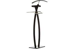 IDIMEX Valet de Chambre Robin Valet de Nuit Porte vêtements, Structure en Bois lasuré Brun foncé