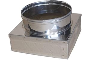 SGM CLIMA SRLS AIR EVOLUTION Riduttore da base quadrata a base tonda in acciaio inox per canna fumaria (DIAMETRO 150 SEZIONE 300X300)