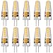 Produktbild JAUHOFOGEI 10er G4 COB 2W LED Lampe Brine, 210LM ersetzt 20W Halogenlampen Stiftsockellampe, 2800K Warmweiß 12V AC / DC G4 Mini Leuchtmittel, Nicht Dimmbar