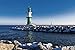 Produktbild Artland Poster Kunstdruck oder Leinwand-Bild Wandbild fertig aufgespannt auf Keilrahmen Rico Ködder Mole in Warnemünde im Winter Architektur Gebäude Leuchtturm Fotografie Blau