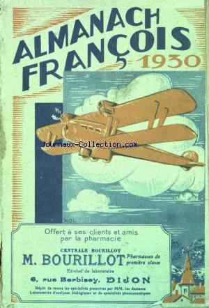 ALMANACH FRANCOIS du 01/01/1930
