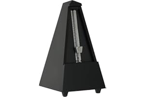 Wittner Metronom Taktell Pyramidenform System Maelzel Serie 800 - Massivholzgehäuse - Ohne Glocke - Schwarz matt - Mechanisch zum Aufziehen - Keine Batterien erforderlich - Made in Germany