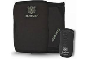 BEAR GRIP 7mm Compression Elbow Sleeves (Pair) for Athletes and Fitness