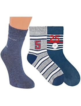 Vitasox Kinder Socken Baumwolle Jungensocken Jeanssocken Kindersocken ohne Naht einfarbig 3er und 6er Pack