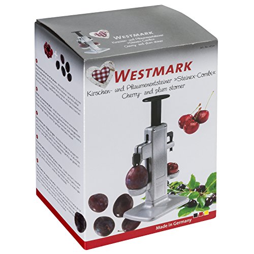 Westmark Kirschen- und Pflaumenentsteiner, Kombi-Entsteiner, Höhe: 23 cm, Aluminium/Edelstahl/Kunststoff, Steinex-Combi, 40202260 - 5