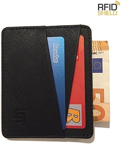 Wallet - RFID Blocking Sole Design Travel Wallet by LET - Slim & Comfortable Business Credit Card Holder & Giftbox - 5 Slots for 8 cards & Cash
