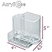 AcryliCase Clear Acrylic Makeup Organizer, Arranges Makeup Brushes And Cosmetics, 3 Compartment Storage Display Holder
