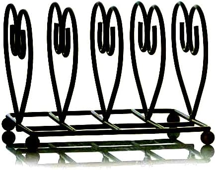 Deluxe Heart Shape Breakfast Table Toast Rack (14 x 11 x 11cm) (Black)