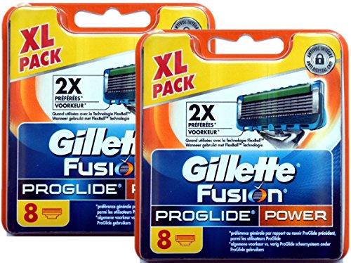 8 | 16 | 32 Klingen Gillette Fusion, Fusion Power, ProGlide oder Proglide Power Rasierklingen (Gillette Fusion Proglide Power, 16 Klingen)