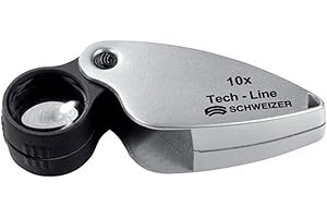 Schweizer Einschlaglupe Tech-Line Vergr. 10x Linsen-D.22,8mm