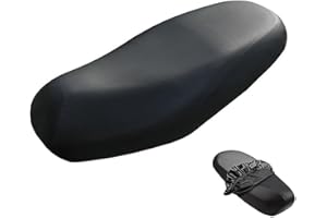 Wxinsheng Housse de Selle Moto Universelle,Housse de Siège de Moto en Cuir,Housse de Siège de Moto Imperméable,Coussin D'assise avec Bande Elastique,Adapté Plupart des Sièges de Moto Electriques