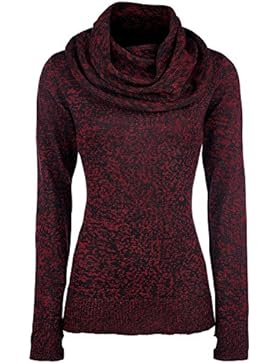 Black Premium by EMP Melange Pullover Pullover donna bordeaux