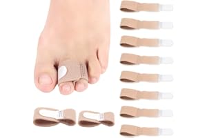 PERGOODS 10 pezzi Raddrizzatore per dita a martello, Correttore Dita Piedi Correggere le Dita a Martello, Stecche per Dita Dei Piedi, Correttore per Dita Rotte, Dita Storte