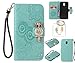 Produktbild für Samsung Galaxy J5 (2017) SM-J530 (5,2 Zoll) PU Diamant Strass Niedlich Eule Leder Silikon Schutzhülle Handy case Book Style Portemonnaie Design für Samsung Galaxy J5 (2017) SM-J530 (5,2 Zoll) + Schlüsselanhänger ( 9OL (1)