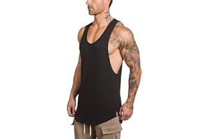 Cabeen Canotta Uomo Bodybuilding Gym Tank Canottiera Palestra Sportive Fitness Maglie Senza Maniche Cotone