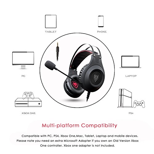 Auriculares de Juego NUBWO N2 Est  reo de PC con Cable Juego de Auriculares Ruido Cancelaci  n de Micr  fono  Auriculares de Oreja para PC  Mac  PlayStation 4  Xbox One  Android y iPhone-Negro