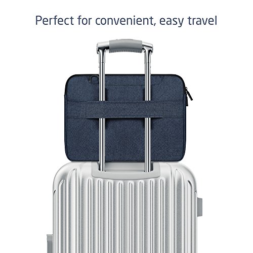 Plemo 13 – 13,5 Zoll Laptop Tasche mit Schultergurt, Hülle Tasche Aktentasche für Laptops / MacBook / Notebook, Dunkelblau - 2