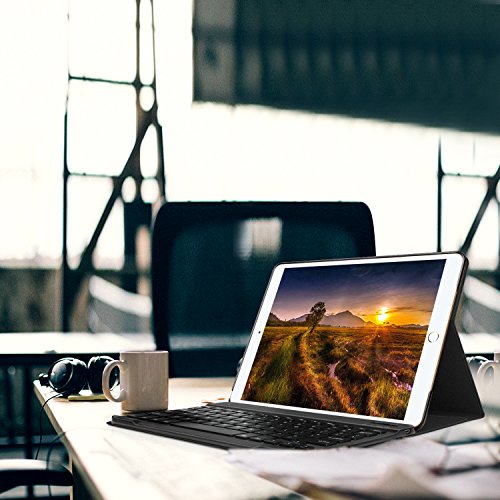 IVSO iPad Pro 10.5 QWERTZ Tastatur, Abnehmbare Wireless Bluetooth Tastatur Schutzhülle mit Standfunction Für Apple iPad Pro 10.5 Tablet, Schwarz - 5