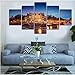 Produktbild nvhaishiwo Architektur Leinwand HD Drucke Bilder Wohnkultur 5 Stücke Amsterdam Gebäude Ansicht Malerei Landschaft Poster Wohnzimmer Wandkunst Rahmen Wohnzimmer