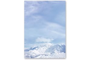 PAPER-MEDIA 20 fogli di carta da lettera decorati MONTAGNE INNEVATE DIN A4
