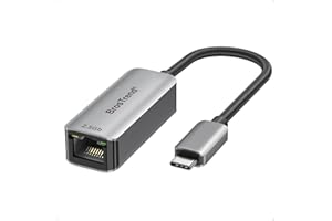 BrosTrend 2.5Gb Adaptateur USB C vers Ethernet, Plug & Play Adaptateur USB 3.2 vers RJ45 Réseau LAN pour PC MacBook Pro/Air, iPad, Compatible avec Windows, MacOS, iOS, Linux, ChromeOS, Garantie à Vie