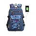 Produktbild Vintage Canvas Rucksack Retro Schulrucksack USB Herren Damen Canvas Reise Rucksack Laptop Rucksack Adult Daypack Casual Rucksack Große Kapazität für Wandern Reisen