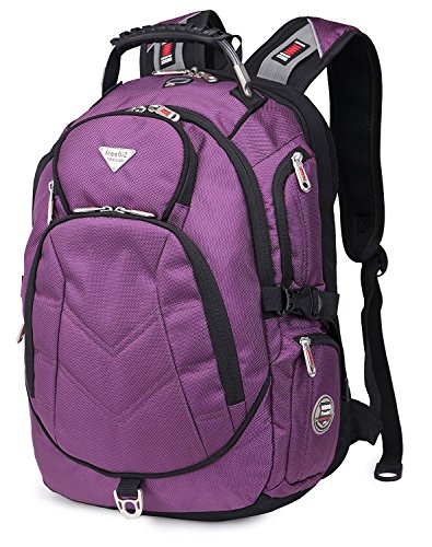 FreeBiz 18,4 Zoll Laptop Rucksack Notebooktasche Laptop-Tasche Rücksack Backpack Passend für bis zu 18-Zoll-Gaming Laptops für Dell, Asus, MSI, Alienware 18 Alienware 17 (Lila) Authentisch