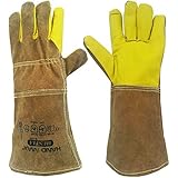 Animal Handhabung Handschuhe Gauntlet Leder kevlkar Hunde, Katzen, und Reptilien