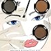 Eyebrow stencil and powder make up set eyebrows essential kit shaping and defining the eyebrows (Dark Brown)