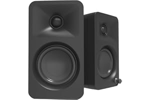 Kanto ORA 100W Powered Bi-amp Reference Desktop Computer Speakers w/Bluetooth 5.0 & USB-C | 100 Hz Crossover | Reference Quality Sound | Pair | Black