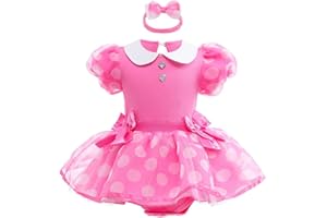 FMYFWY Costume Carnevale per Neonata Vestito da Principessa Pagliaccetto per Bimba Bambina Body Festa Compleanno Halloween Cosplay Natale Abiti con Archetto