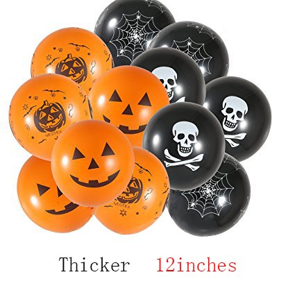 Meiqils 100pcs 12" Latex Ballons Halloween