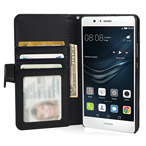 Huawei P9 Lite Hülle Brieftasche mit Standfunktion Kartenfächer, Flycool Ledertasche für Huawei P9 Lite