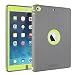 Produktbild iPad Air Fall, von eSellerBox® Heavy Duty Ganzkörper unverwüstliche Rüstungs Hybrid Multi-Layer-Schutz mit Ständer Ständer Halter Einbau-Schirm-Schutz-Defense-Fall-Abdeckung (Grau Grün)