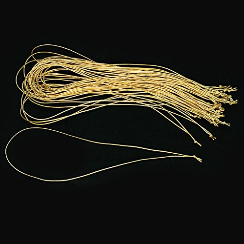 TATMOTIVE Metallic Gummibänder für Einladungskarten, 100 Stück – Gold - 7