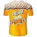 Produktbild Realde Herren Oder Rundhals Kurzarm T-Shirt Happy Cheer Loose 3D Bierdruck Oberteil Herbst und Winter Passt super auch zur Jeans Männer BequemTops Größe M-XXXL