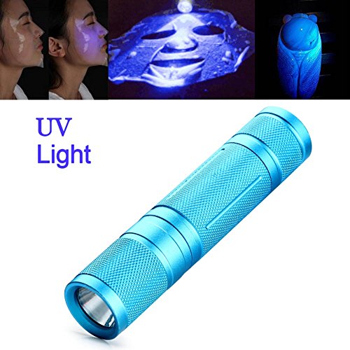 Enjoydeal LED-UV-Taschenlampe 365nm Lila Ultra Violet Licht-Fackel-Schwarzlicht-Lampen-AA Blau - 2