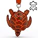 Produktbild Monkimau Land-Schildkröten Leder Schlüssel-anhänger Deko-Figur 3D Charm-s Kinder Mädchen Damen Geschenk-e braun 5cm klein
