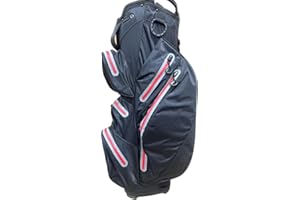 CLEARANCE GOLF STA-DRY 100% Waterproof Golf Cart Bag New Updated Model 2023 - Black Grey and Red