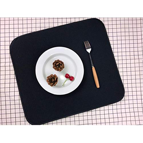 Preisvergleich Produktbild Outtybrave Silikon-Topfhalter, Geschirruntersetzer, wasserdicht, wärmeisolierend, Rutschfest, 22,9 x 30,5 cm schwarz Schwarz