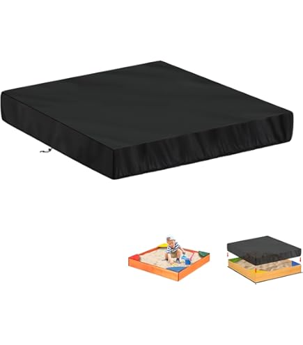 Wiltec zandbak met deksel en 2 zitbanken 98x98x21 mm inklapbaar vurenhout fleece zandbox zand speeltoestel
