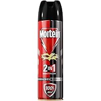 Mortein 2-in-1 Mosquito and Cockroach Killer Spray with Lemon Fragrance (Red, 400 ml)