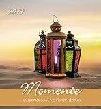 Momente 2019 - Postkartenkalender (15 x 16) - mit Zitaten - aufstellbar by 
