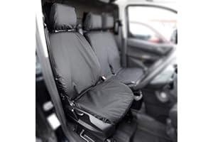 UK Custom Covers SC395B Tailored Heavy Duty Waterproof Single Drivers Seat Cover Black - Fits Ford Transit Connect 2014 Onwards