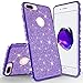 Produktbild Homikon Silikon Hülle Kompatibel mit iPhone 7 Plus/8 Plus Überzug TPU Bling Glitzer Strass Diamant Schutzhülle Ultra Dünn Kratzfest Soft Flex Durchsichtig Silikon Handyhülle Tasche Case - Lila