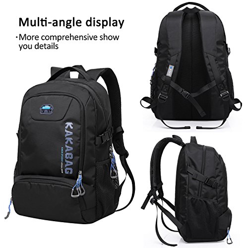 FANDARE Freizeit 15.6 Zoll Laptop Rucksack Reisetaschen Schulrucksack Reisen Wanderrucksäcke Daypack Herren Oxford Polyester - 3
